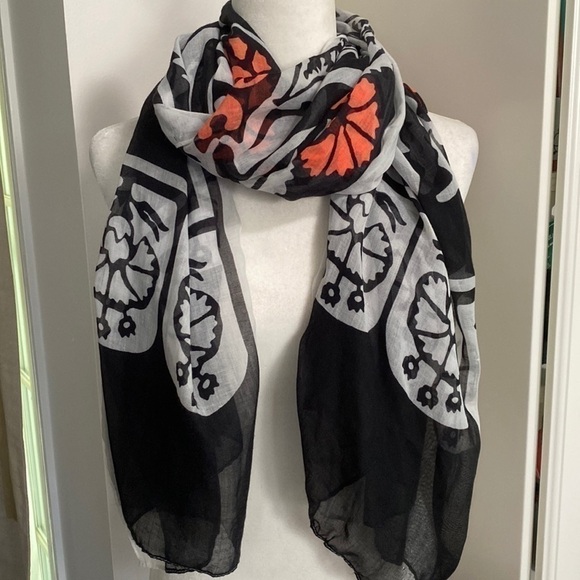 Zara Peach Orange Coral Black White Whimsical Bohemian Whimsigoth Cozy Warm Goth - Picture 4 of 16